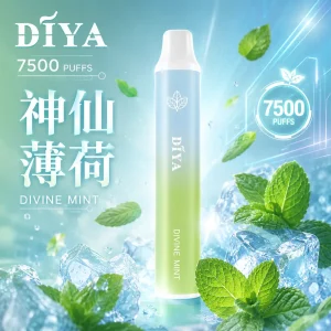 DIYA 7500 Puffs｜650mAh｜1.2Ω網芯｜3%濃度｜25款口味 神仙薄荷